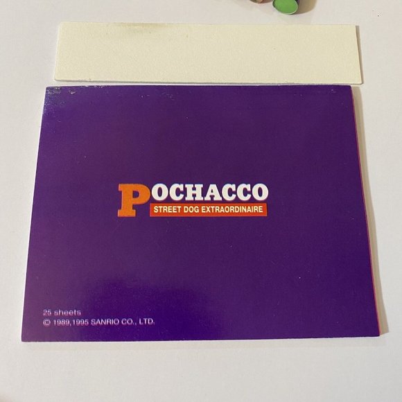 Vintage Sanrio Pochacco 1989 1995 Mini Stationery Set Pencils Notepad Ruler - Picture 4 of 8